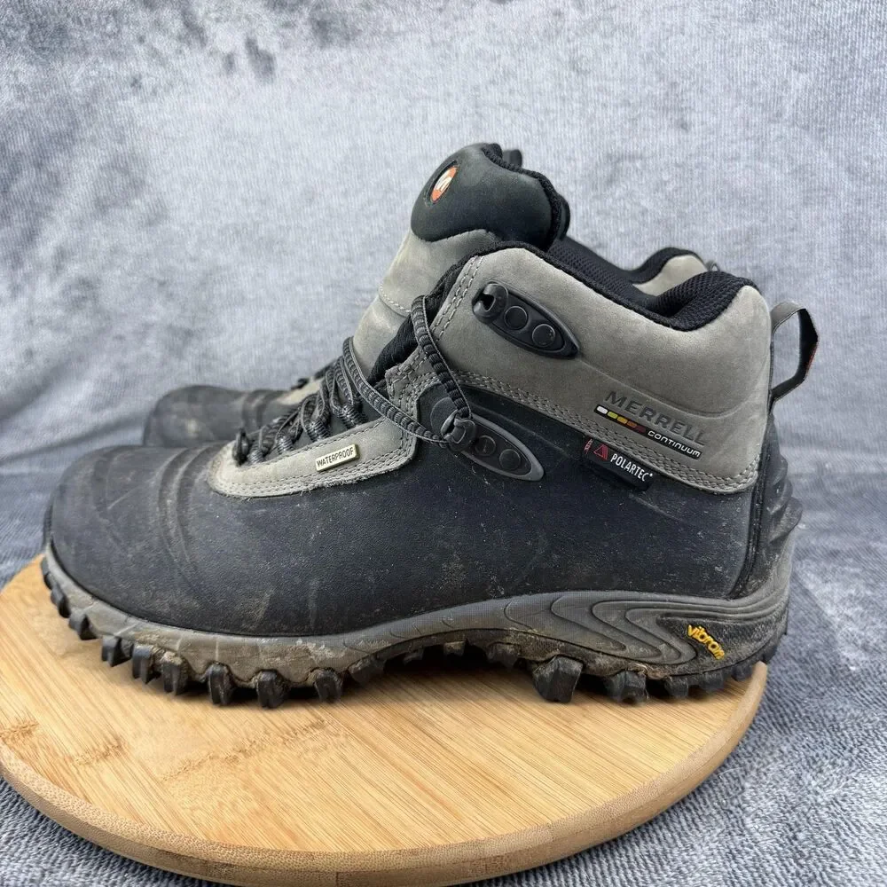 Merrell Boots Mens Size 9.5 Black Thermo 6 Insulated Vibram Snow